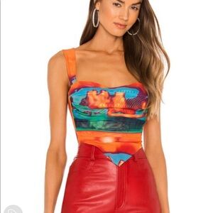 Miaou Mesh Corset Top